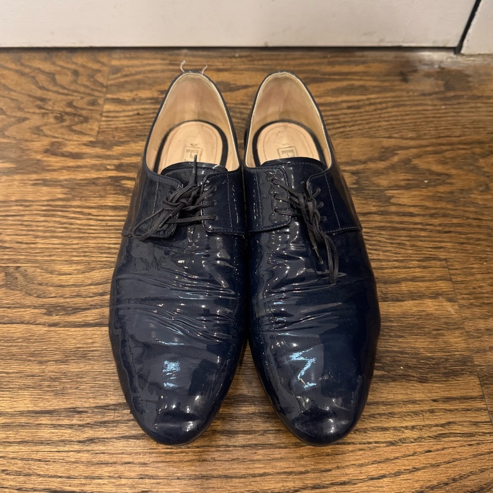Prada Leather Lace Up Flats